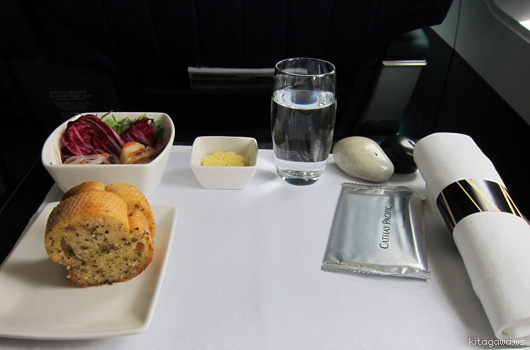 キャセイパシフィック航空ビジネスクラス機内食