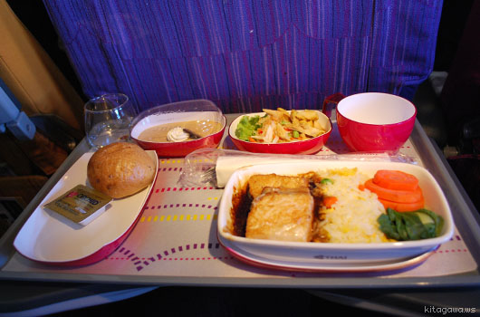タイ航空エコノミークラス機内食