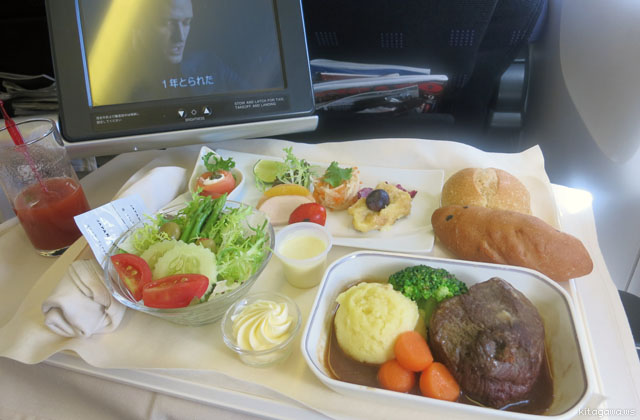 日本航空ビジネスクラス機内食