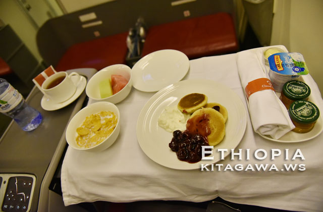 エチオピア航空ビジネスクラス機内食