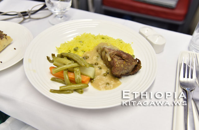 エチオピア航空ビジネスクラス機内食