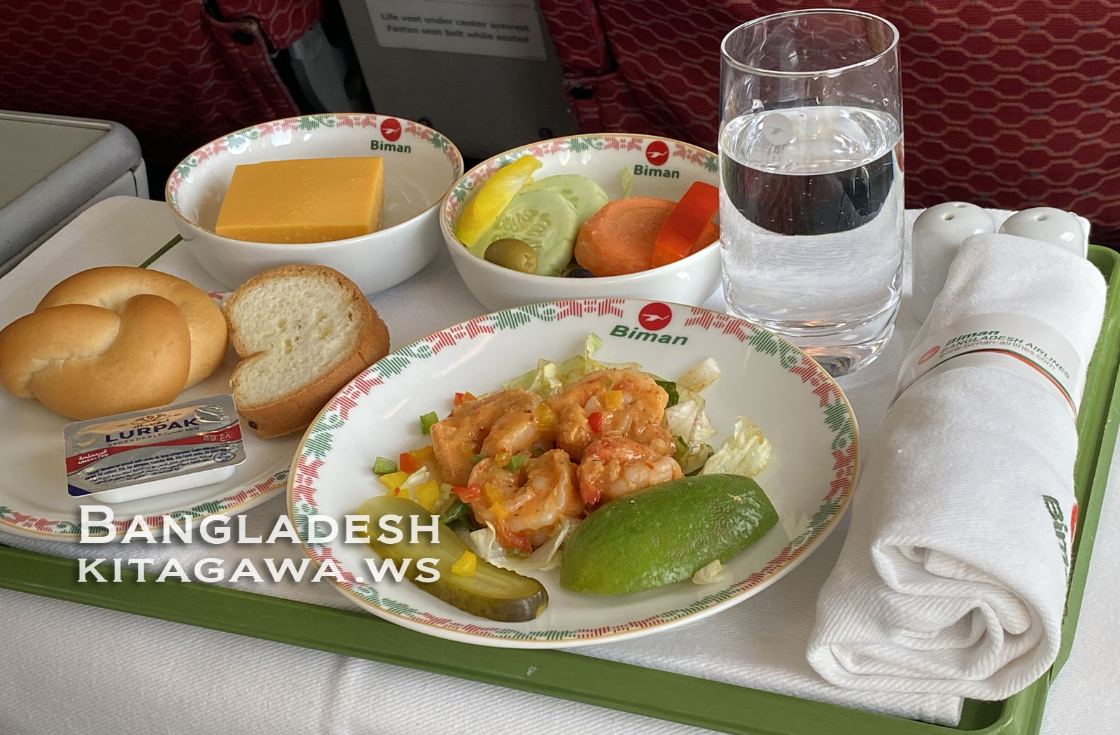 ビーマンバングラデシュ航空 ビジネスクラス 機内食
