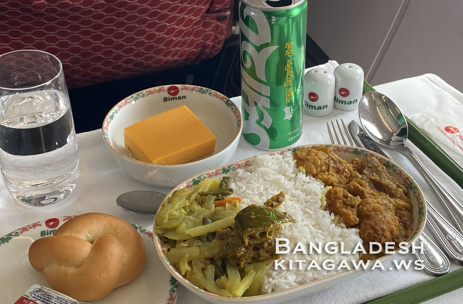 ビーマンバングラデシュ航空 ビジネスクラス 機内食